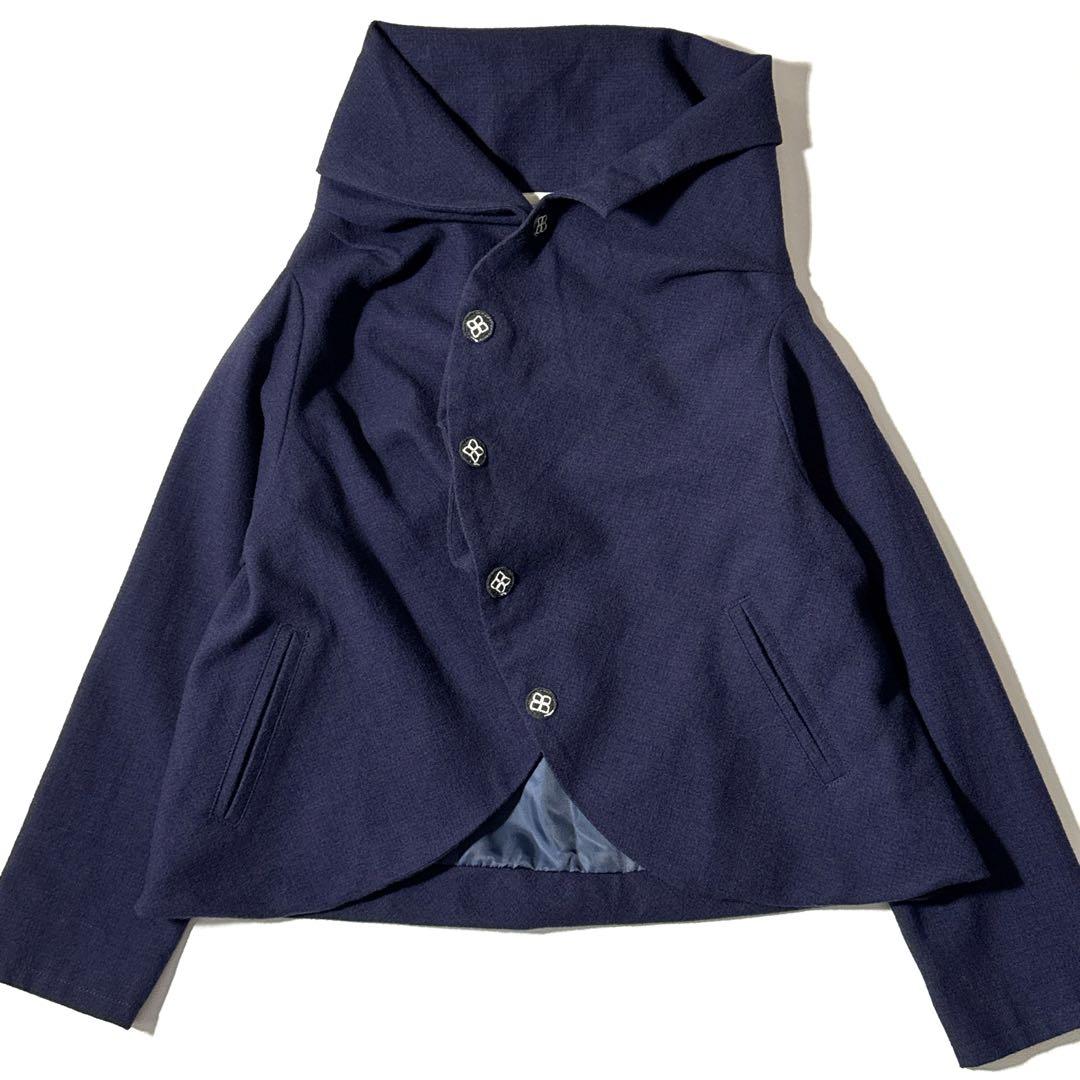 美品 イム i+mu センソユニコ ジャケット ハーフコート アップリケ 変形