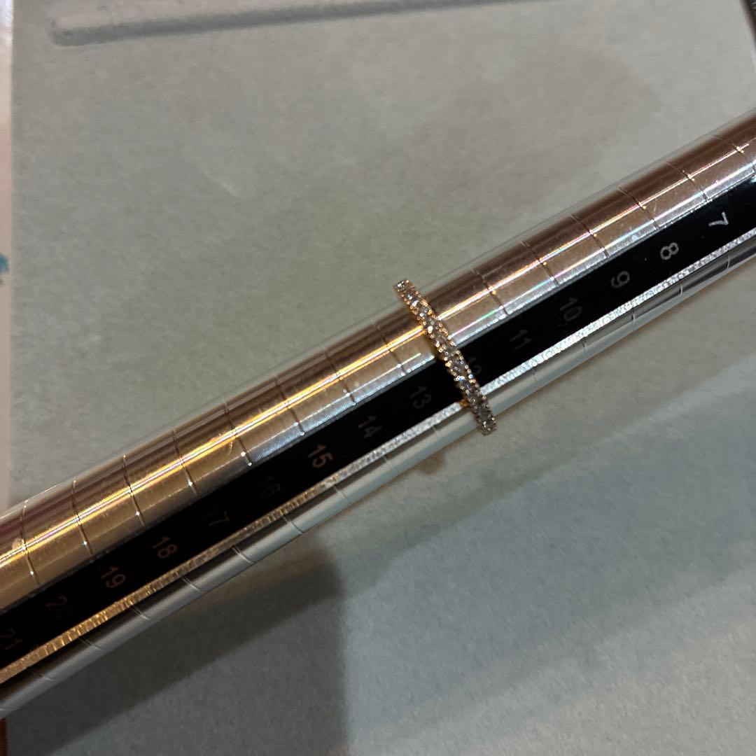 ロイヤルアッシャーダイヤモンド　0.22ctハーフエタニティリング　12号