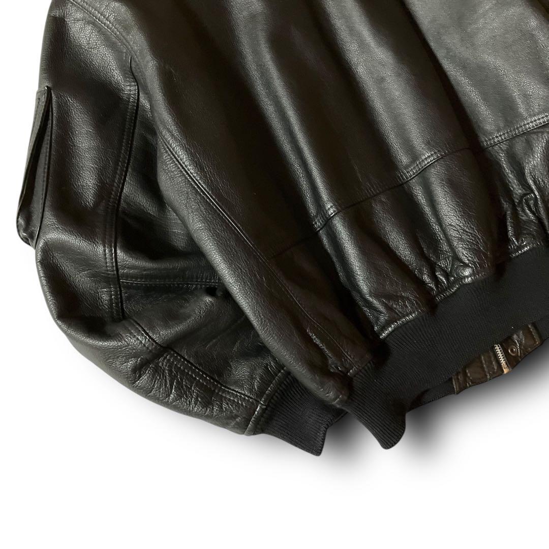 Ruu様☆vintageレザージャケットCWU-45P型フライトジャケット本革黒