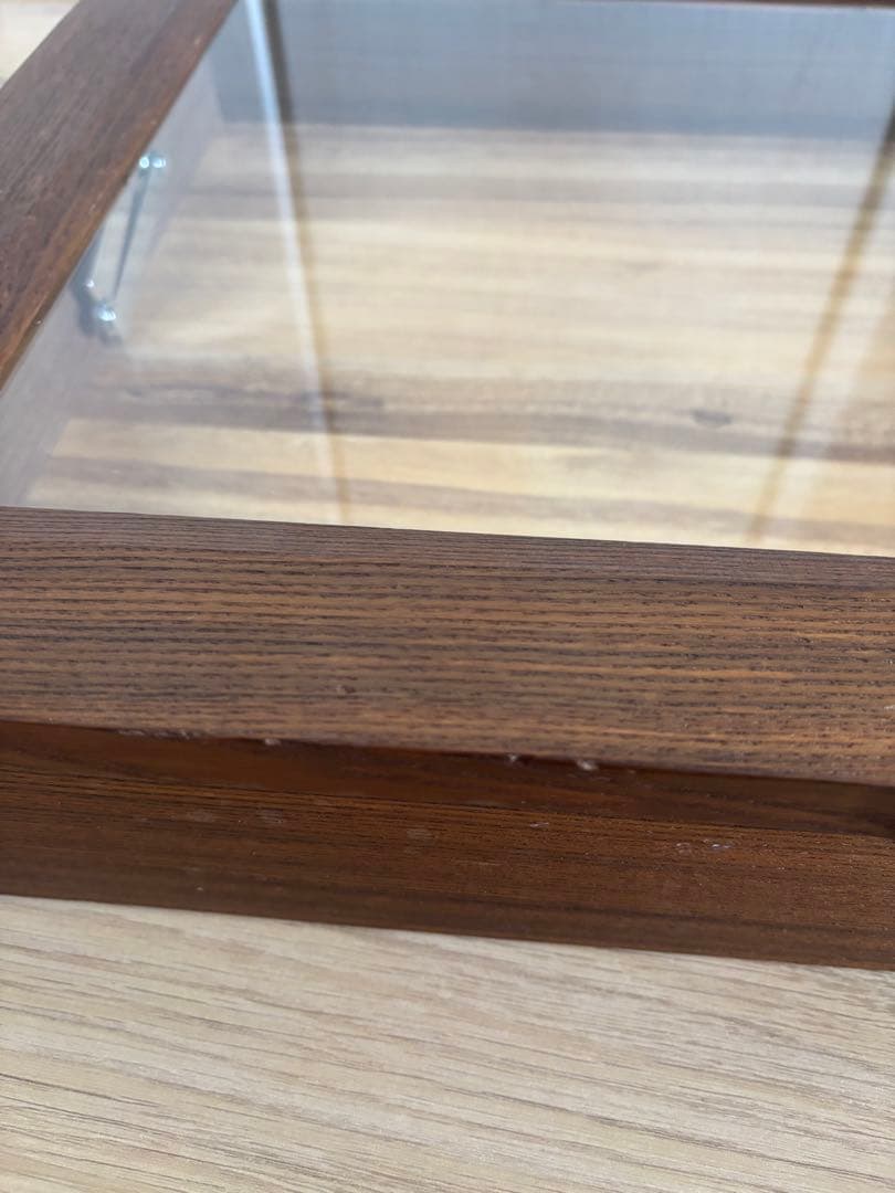 木製ガラス蓋付きディスプレイケース