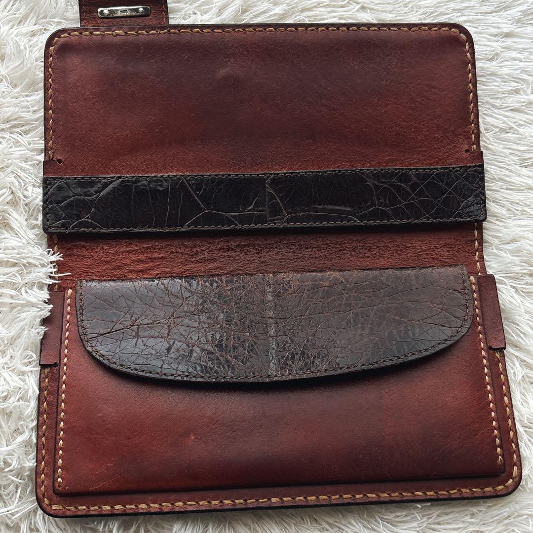 激レア】moto モト クロコダイル ロング ウォレット コンチョ イーグル