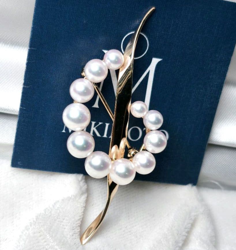 【美品 最高級】ミキモト ブローチ パール サークル K18 愛子様 ご着用 箱