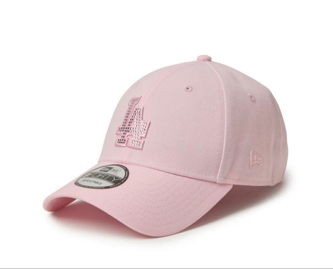 ニューエラ　ラインストーン　ドジャース　ピンク　9FORTY
