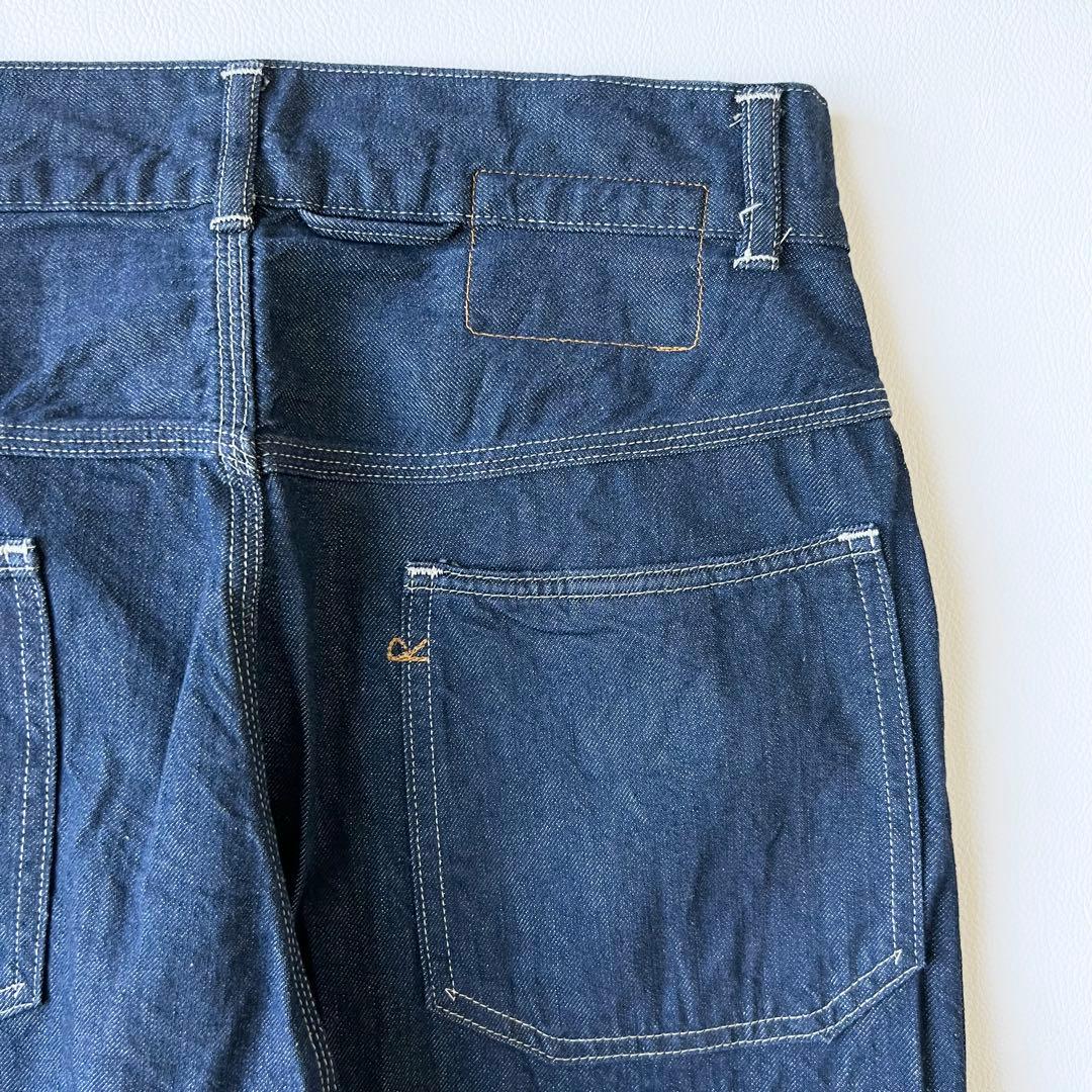 4878【美品】45R 麦デニムの908ペインター　ワイドパンツ　M インディゴ