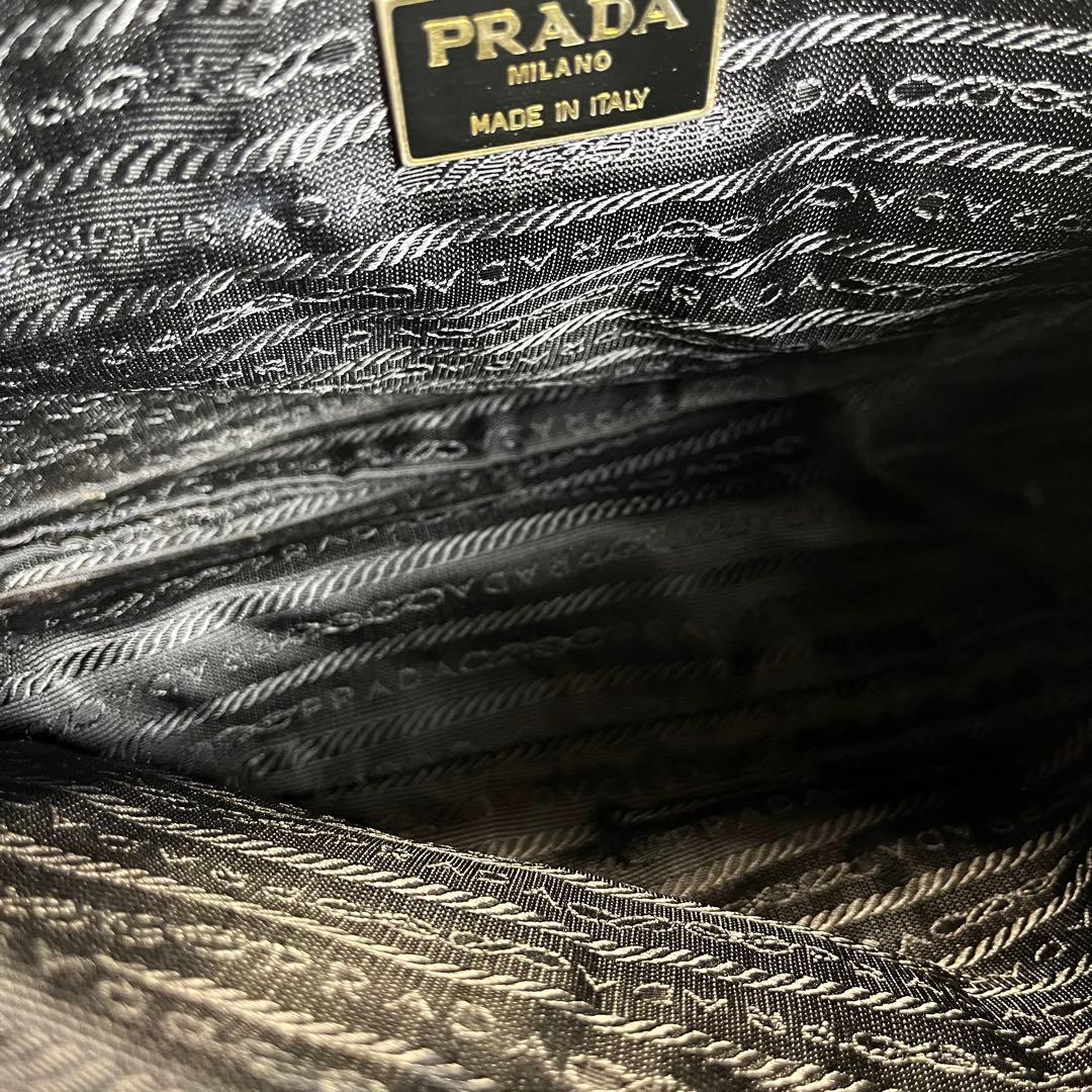 超希少✨ PRADA メッセンジャーバッグ 三角ロゴ 黒 ナイロン レザー