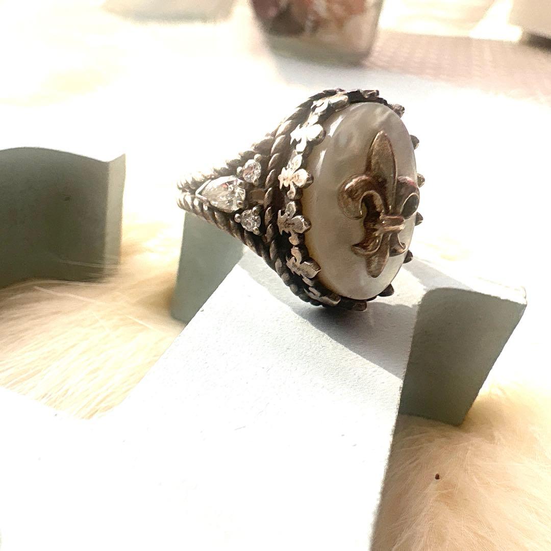 ★ PATRICK COX パトリックコックス 白蝶貝り ング サイズ15.5号