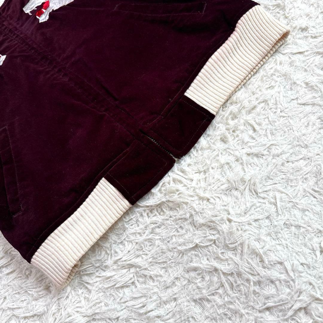 ヒューストン　アラスカ　スカジャン　スーベニアジャケット　別珍　ベロア　FREE