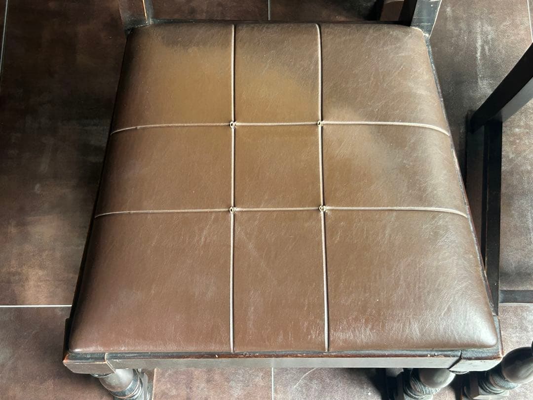 希少　ヴィンテージチェア　レトロ　アンティーク　レザー　クラシック　2脚セット