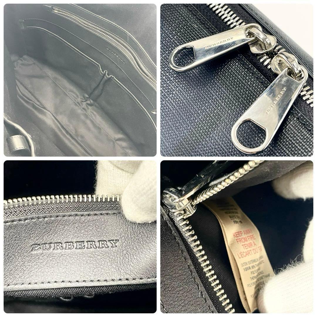 バーバリー ロンドンチェック ビジネスバッグ 2way A4可 ネイビー PVC