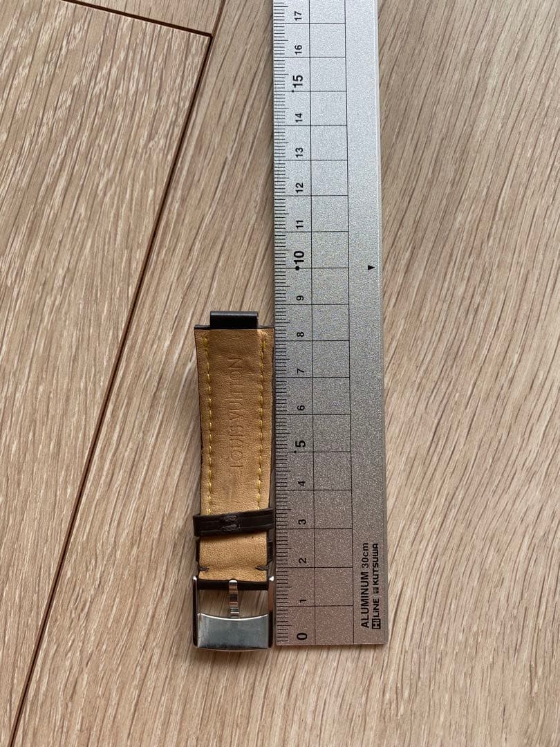 LOUIS VUITTON ダークブラウンレザー　時計ベルト　ルイヴィトン