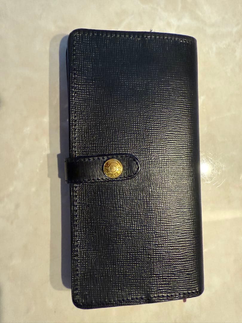 グレンロイヤル ロングウォレット 黒×オックスフォードタン