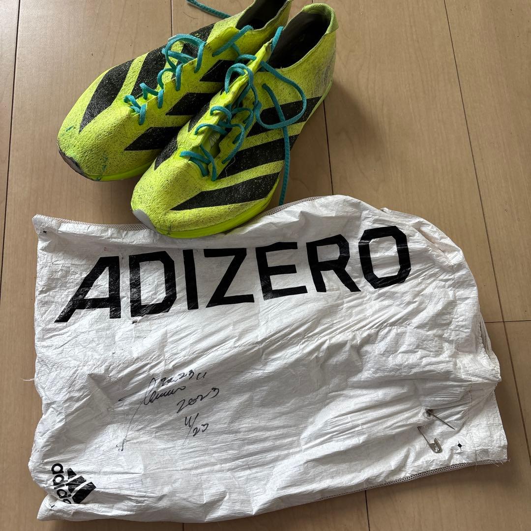 アディゼロprimesp3 鵜澤飛羽サイン入りシューズケース サイズ26.5