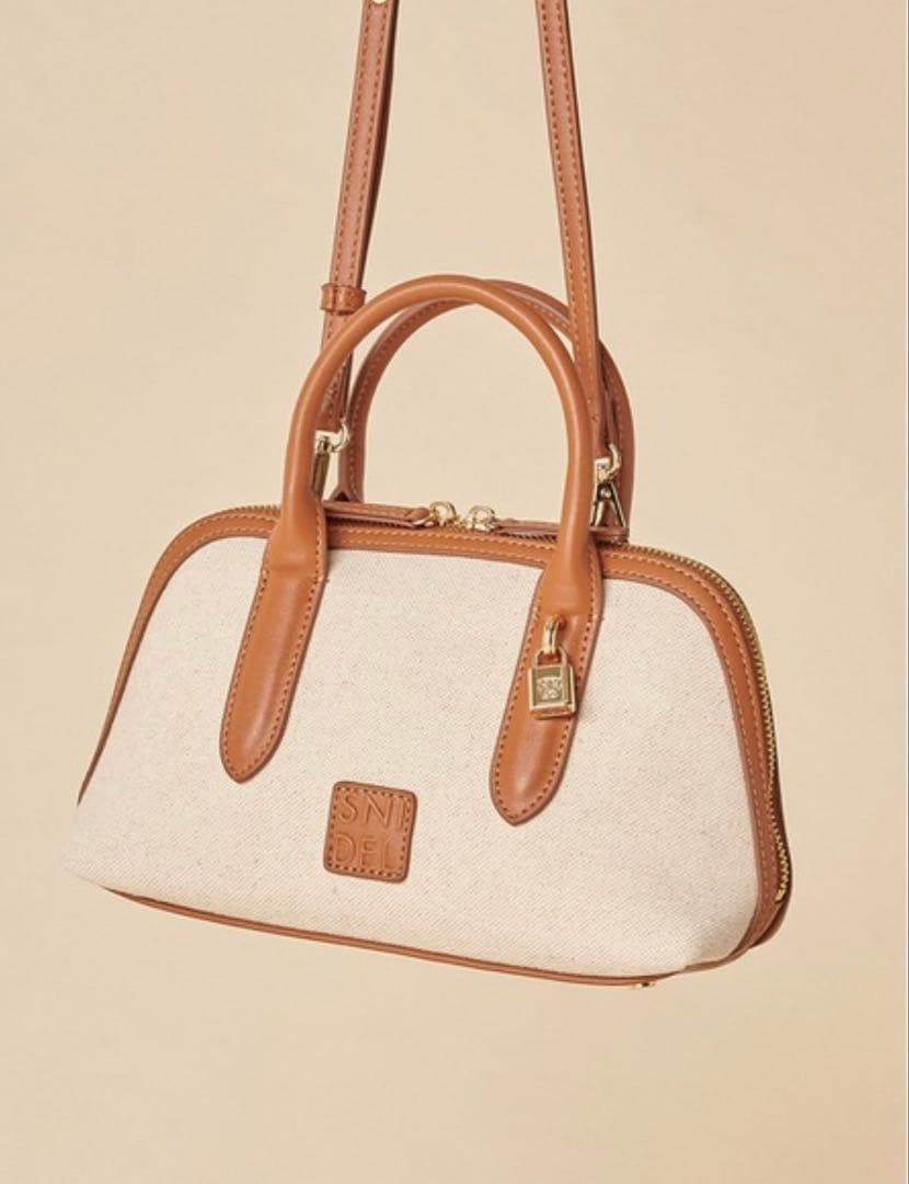 《新品未使用》SNIDEL ラウンドミニボストン　キャメル