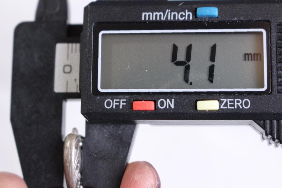 30s　スウィートハートジュエリー　波　シルバー　スクロール　チャーム　勿忘草