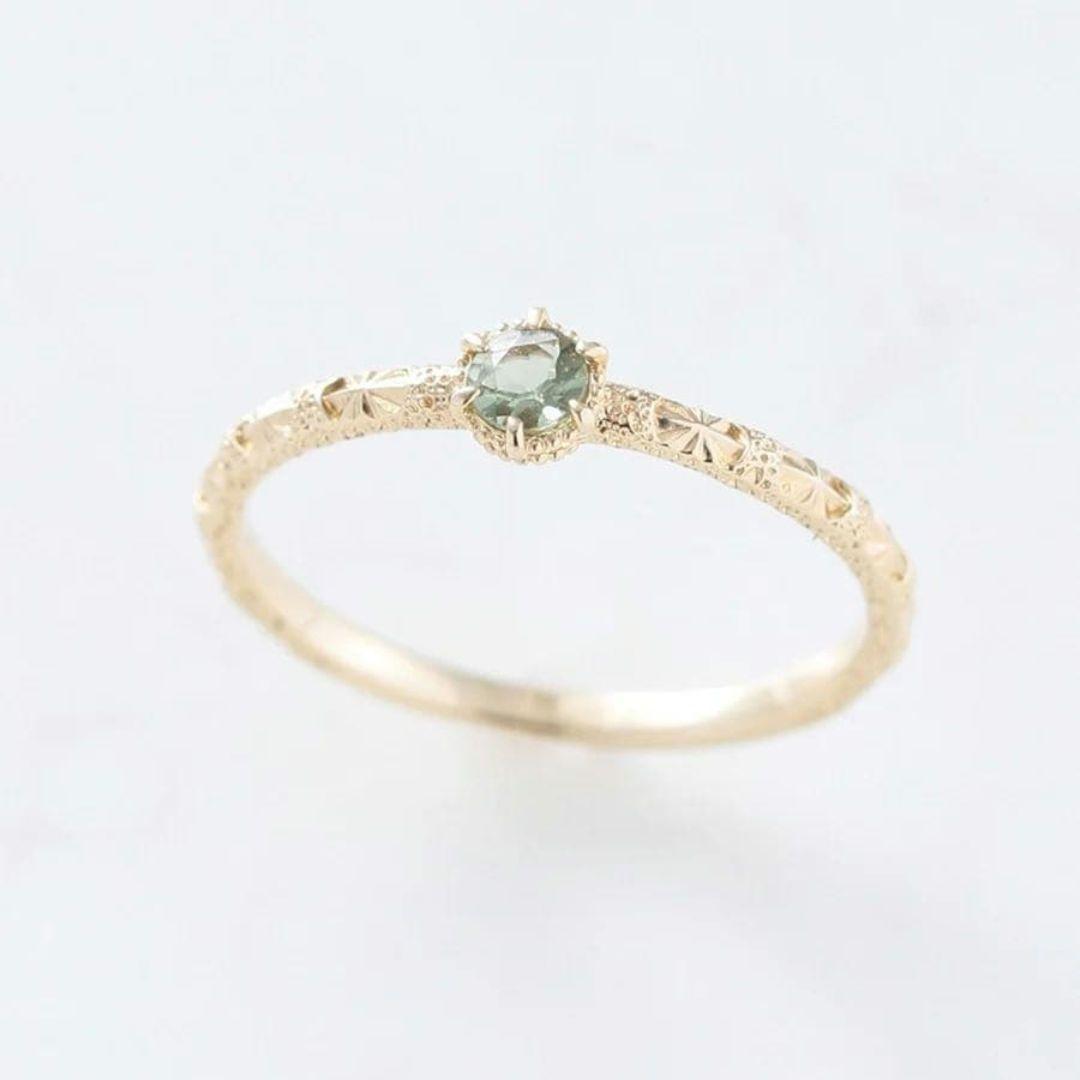 ノワールドプーペ NOIR DE POUPEE K10 モルダバイト リング