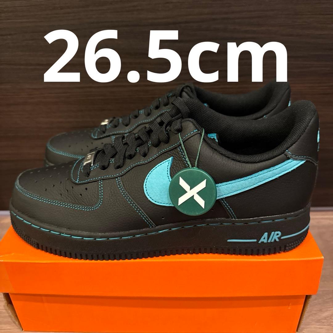 Nike Air Force1Lowブラックティファニー26.5cm鑑定済正規品