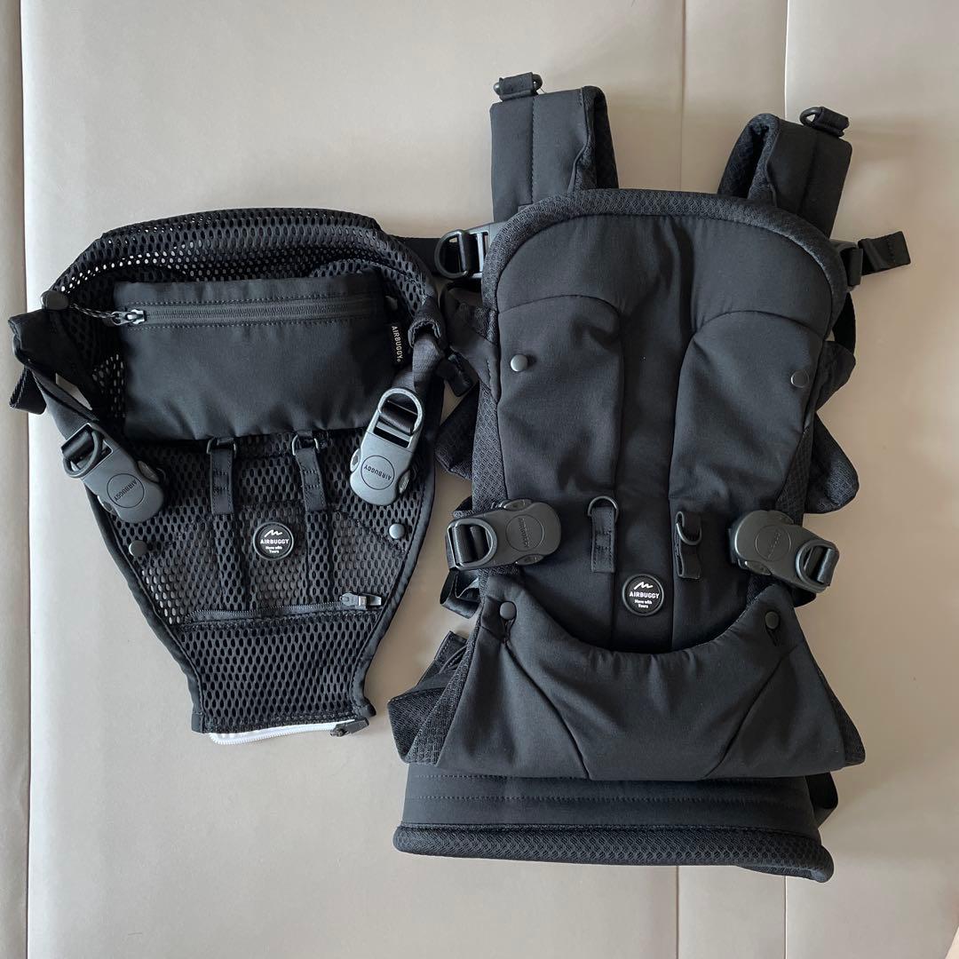 AIRBUGGY エアバギーブラック 抱っこひも メッシュ素材