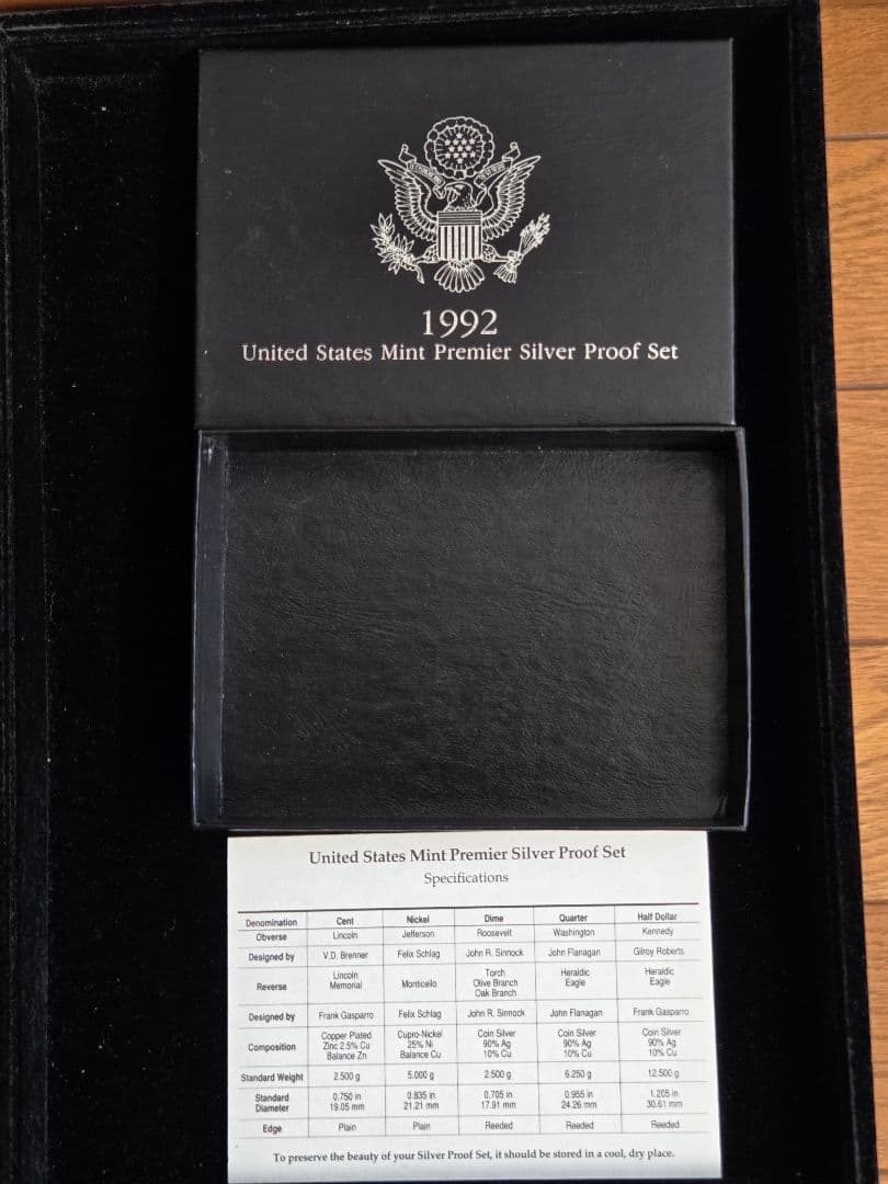(プルーフ) アメリカ合衆国　シルバープレミアプルーフセット　1992 S