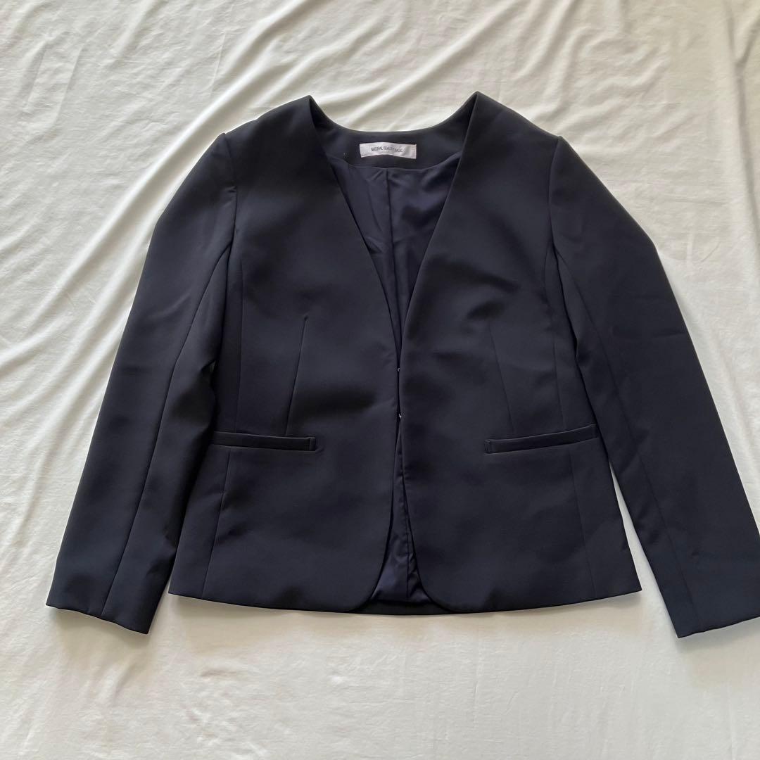 セットアップスーツ✨ナチュラルビューティーベーシック　ストレッチ　紺　上下S