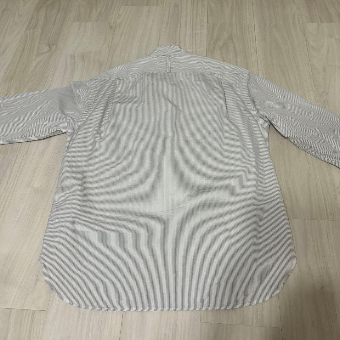 マーガレットハウエル メンズS バンドカラーシャツ ストライプ