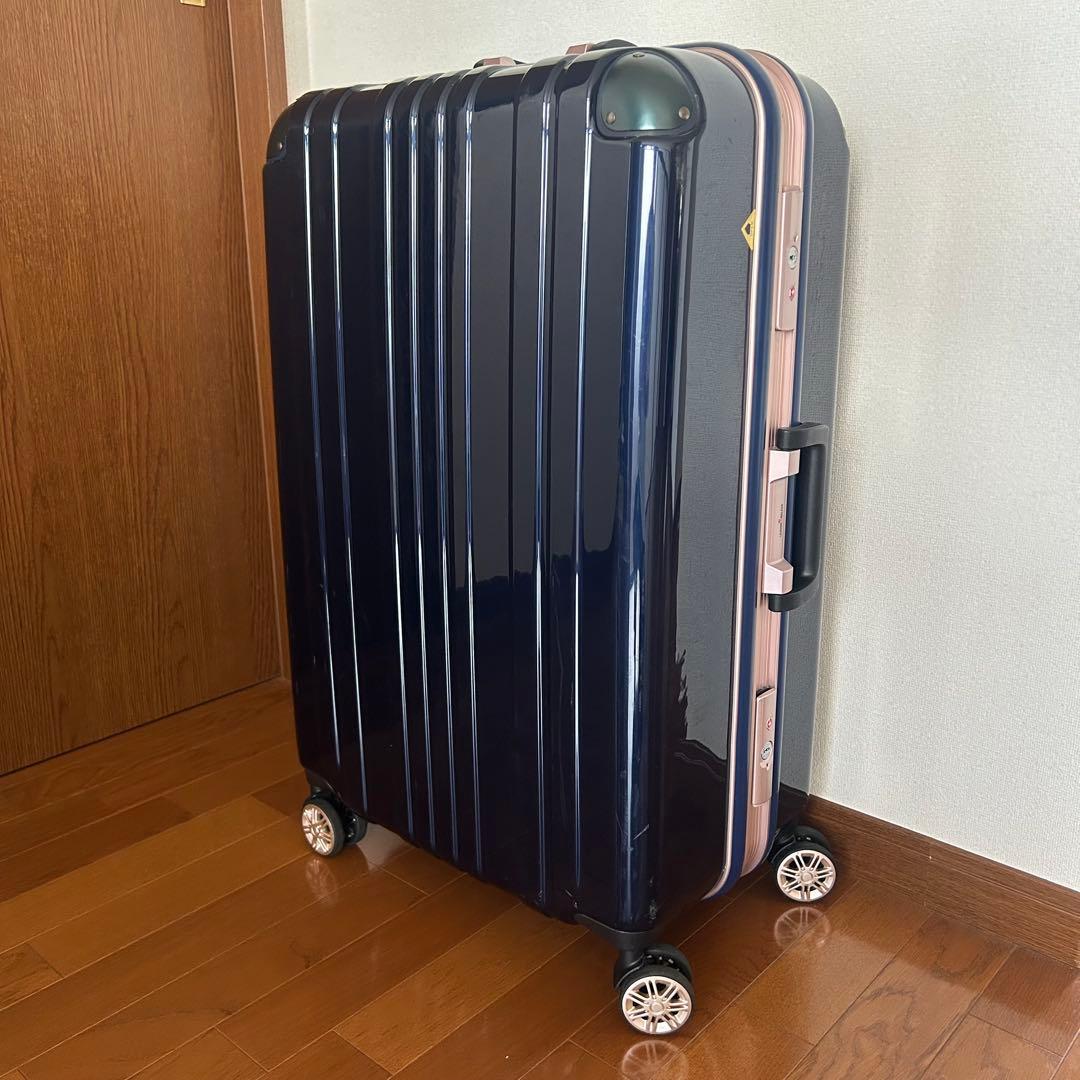 ネイビー ハードケース キャリーカート