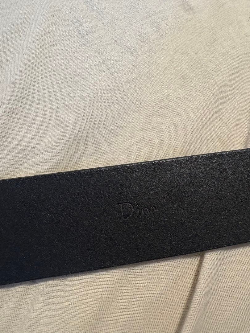 r　Dior HOMME stripエディ期　ハトメ　レザーチェーンベルト