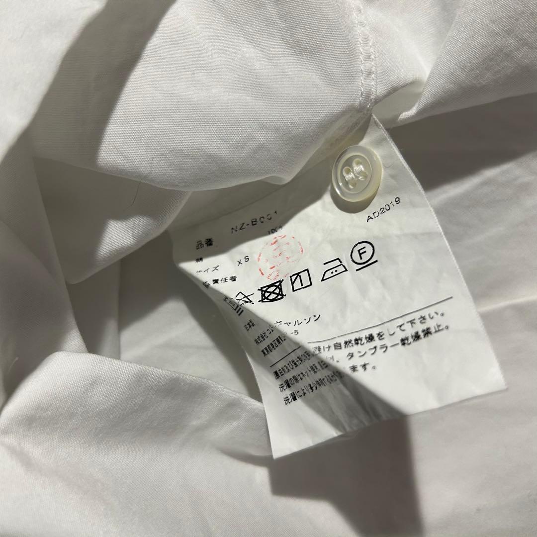 AD2019 丸襟ブラウス ラウンドカラー 白 定番