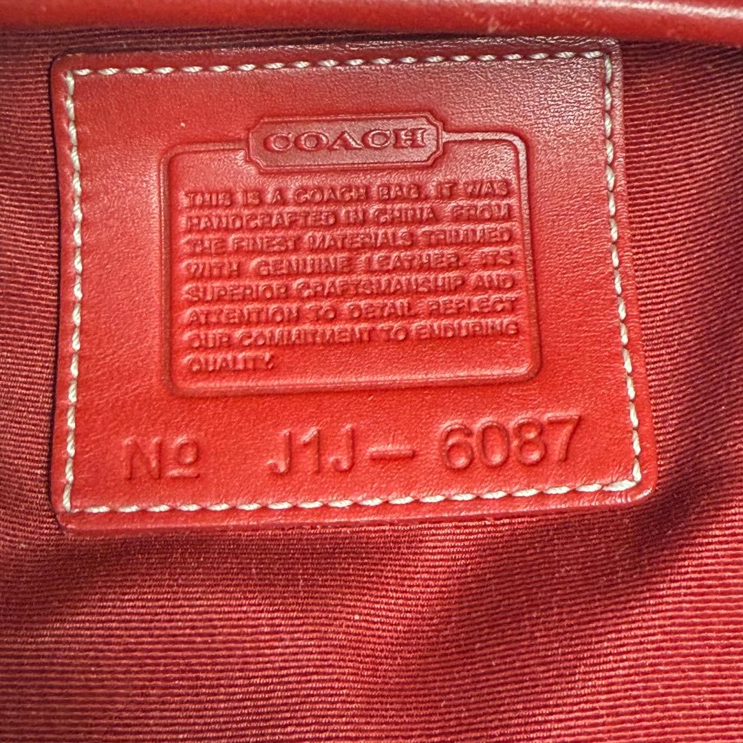 COACH signature mini tote handbag red 美品