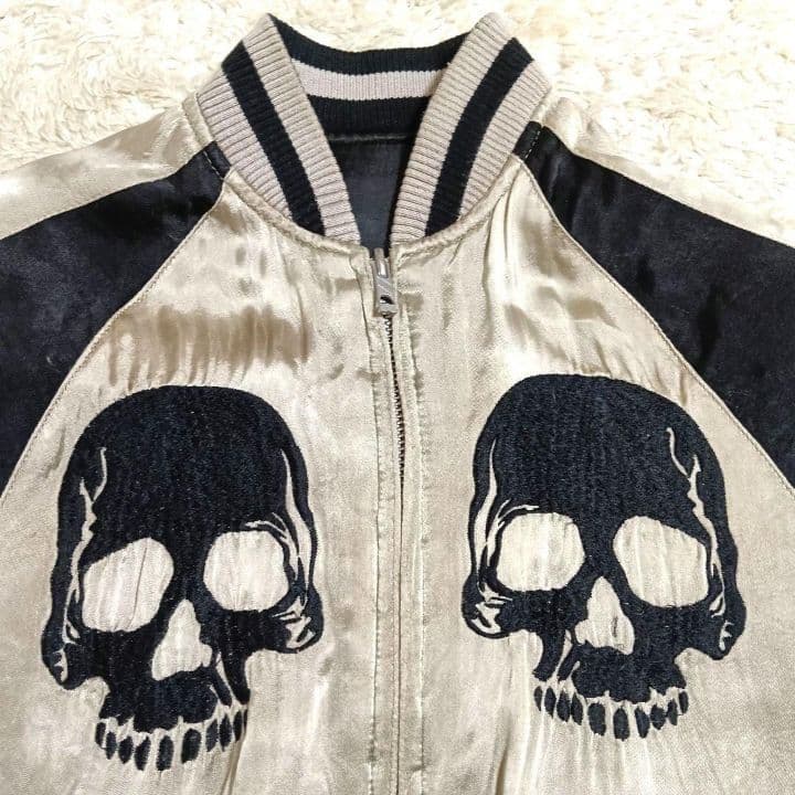 Back Street Crawles スカジャン リバーシブル スカル ボーン