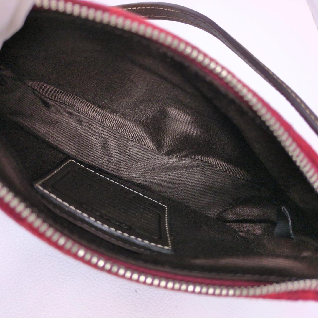 希少 COACH コーチ 7720 ワンハンド ハンドバッグ ポーチ ウール