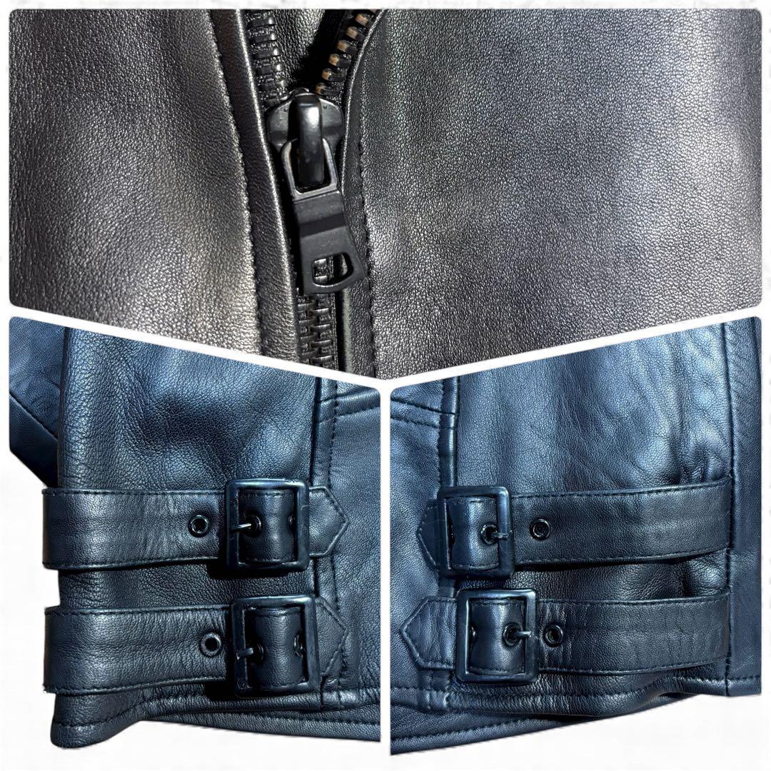 LondonDenim ロンドンデニム ダブルライダース ブラック 羊革 M