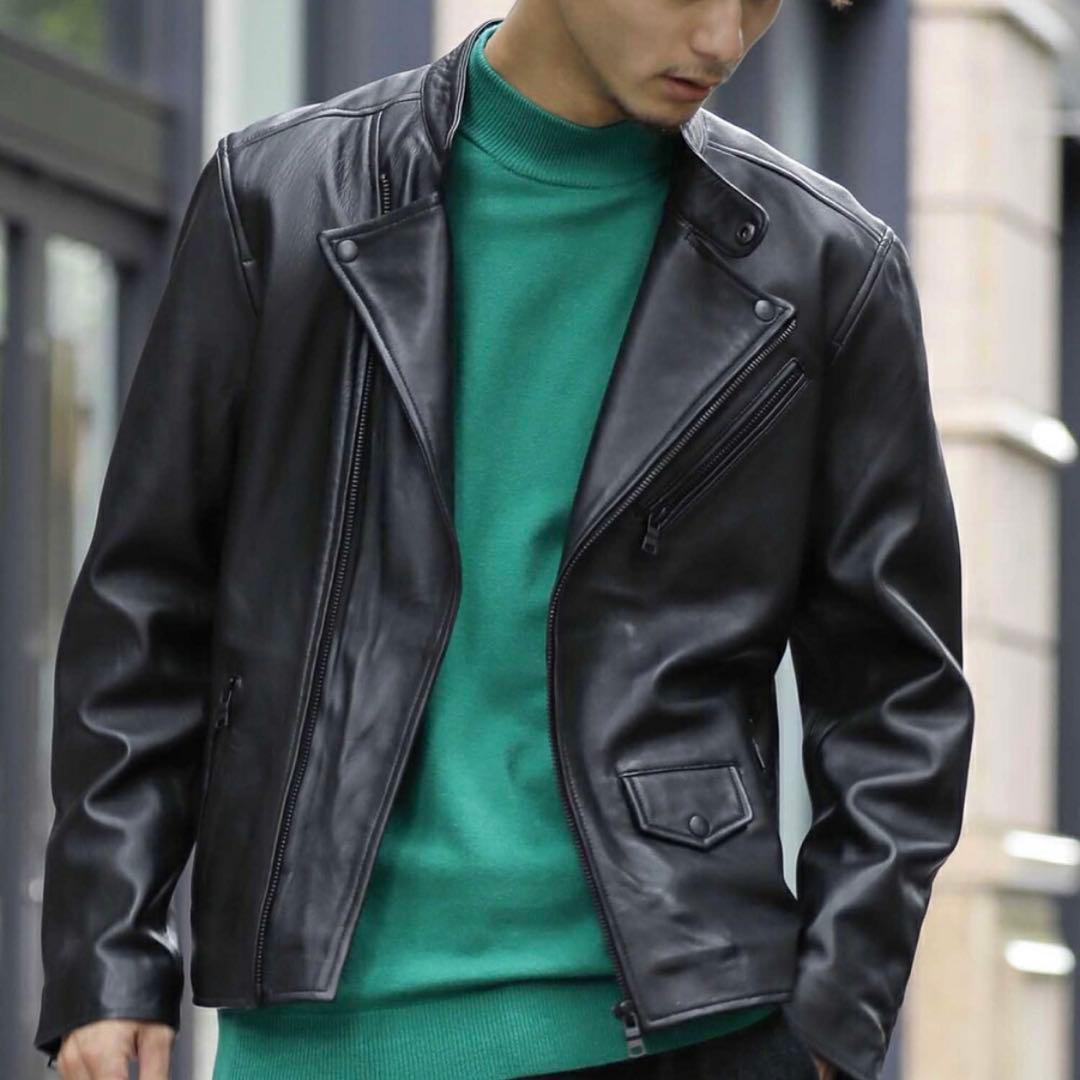 LondonDenim ロンドンデニム ダブルライダース ブラック 羊革 M