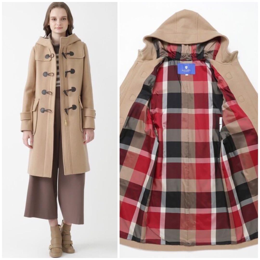 新品タグ付ブルーレーベル　定番エアリーメルトンロングダッフルコート36