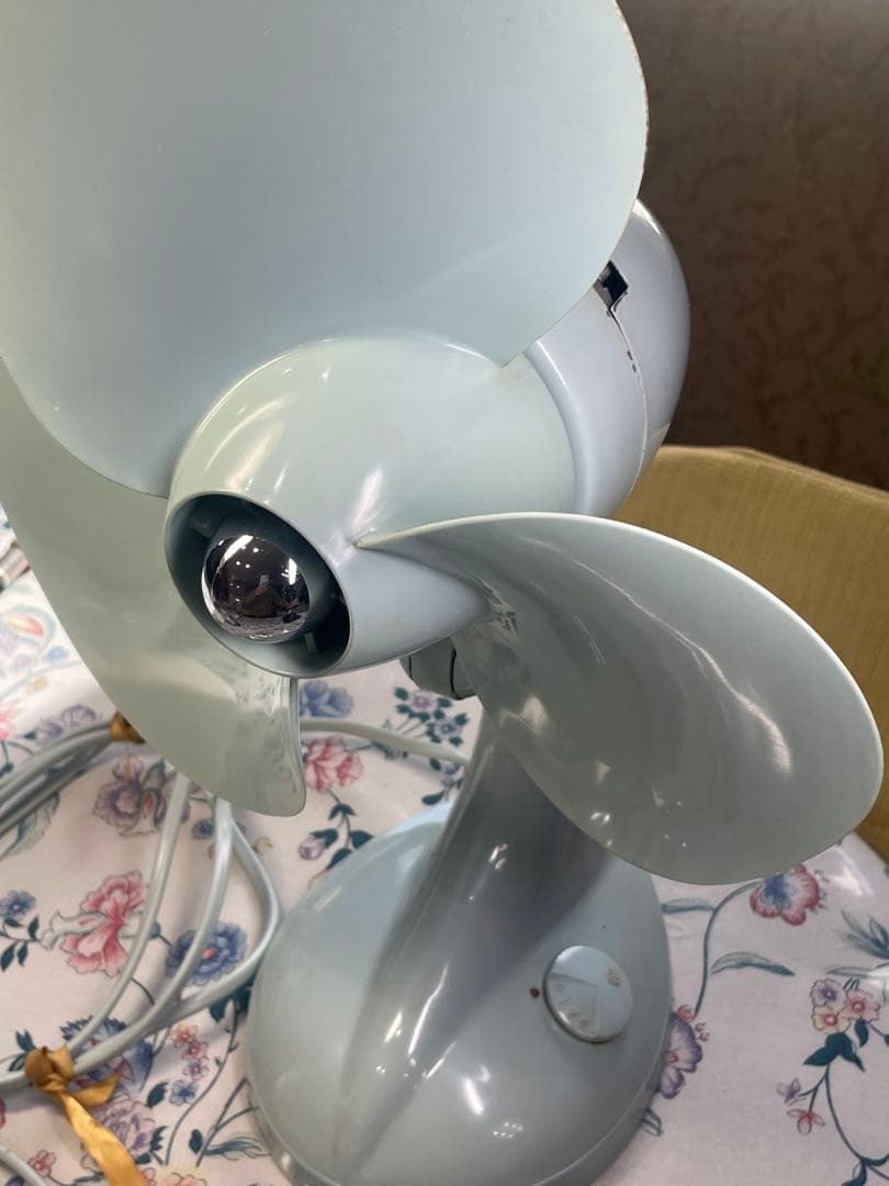 50's レトロ　戦闘機の羽根　エアーインテークイメージ　日立　扇風機　完璧稼働