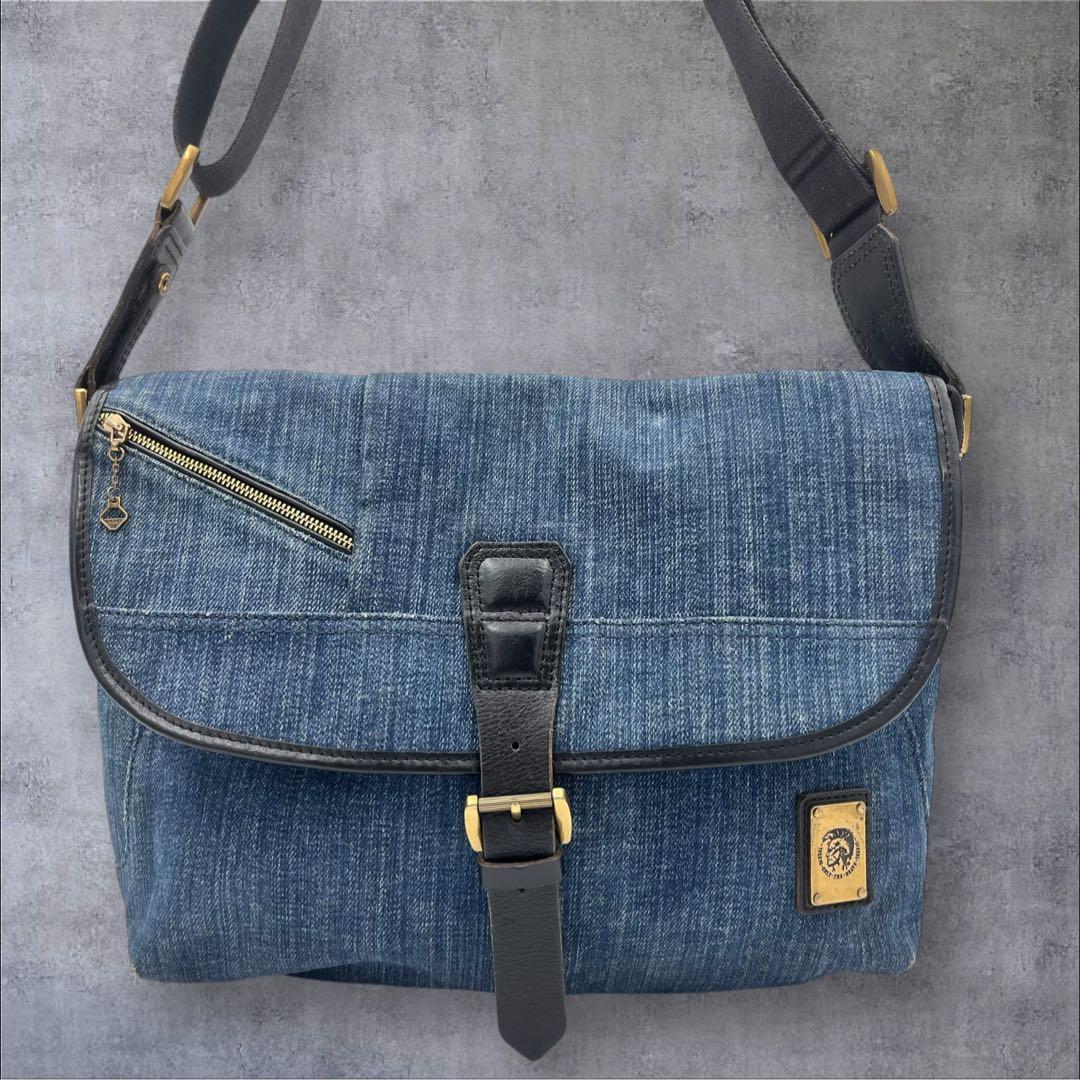 【希少】DIESEL デニム ショルダーバッグ メッセンジャーバッグ