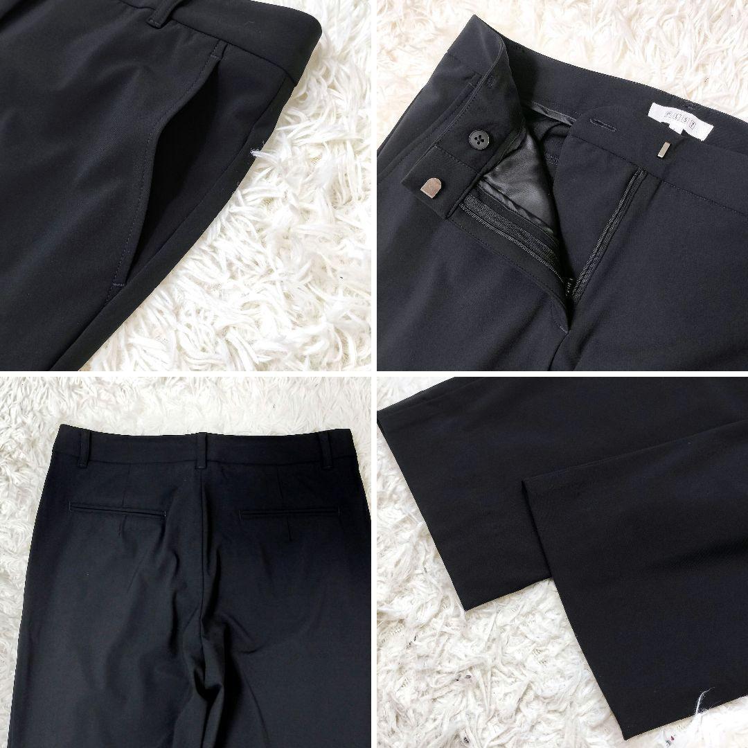 美品✨プラステ パンツスーツ ノーカラーセットアップ 星玲奈 ストレッチ 黒 L