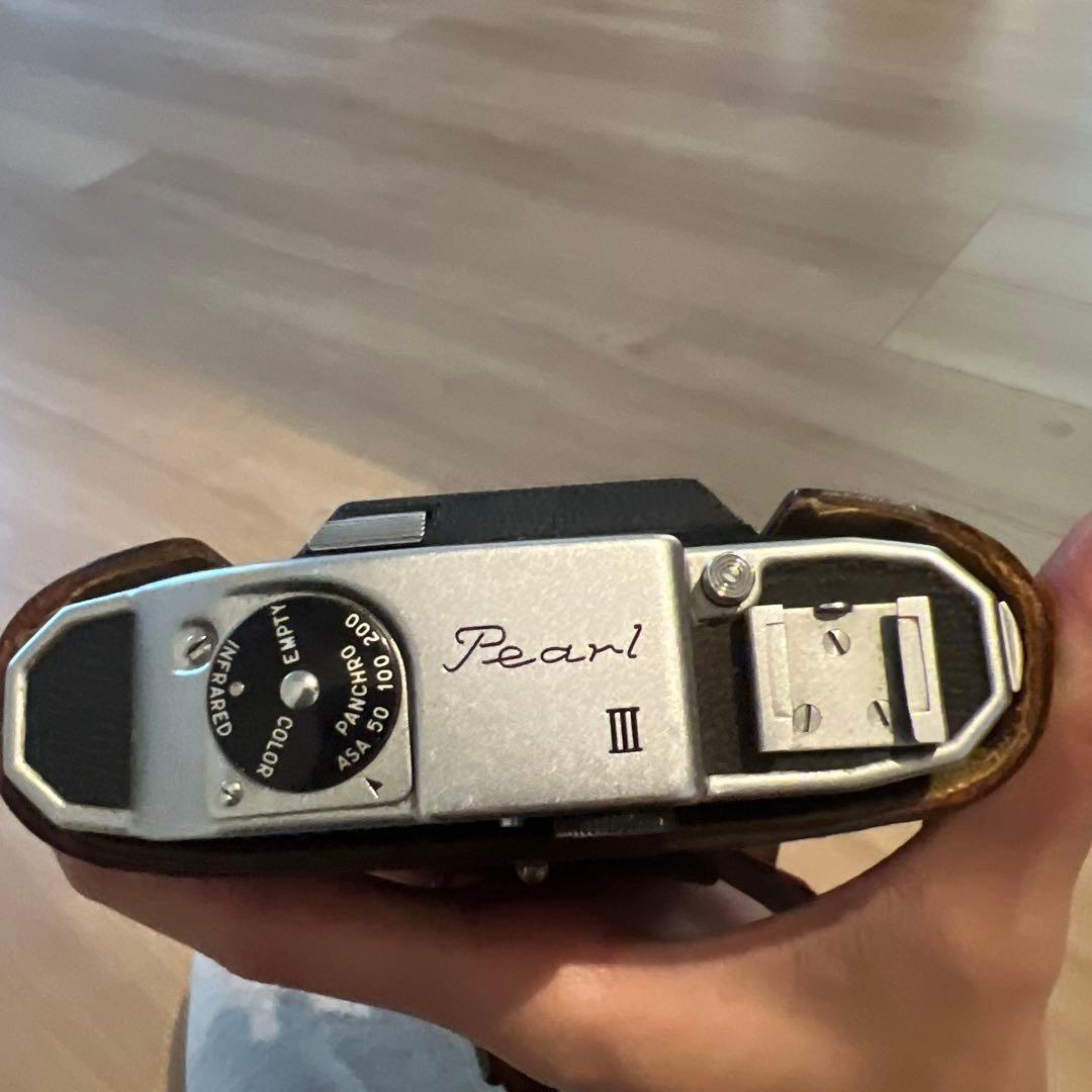 Pearl III 二眼レフカメラ シルバー レザーケース付き