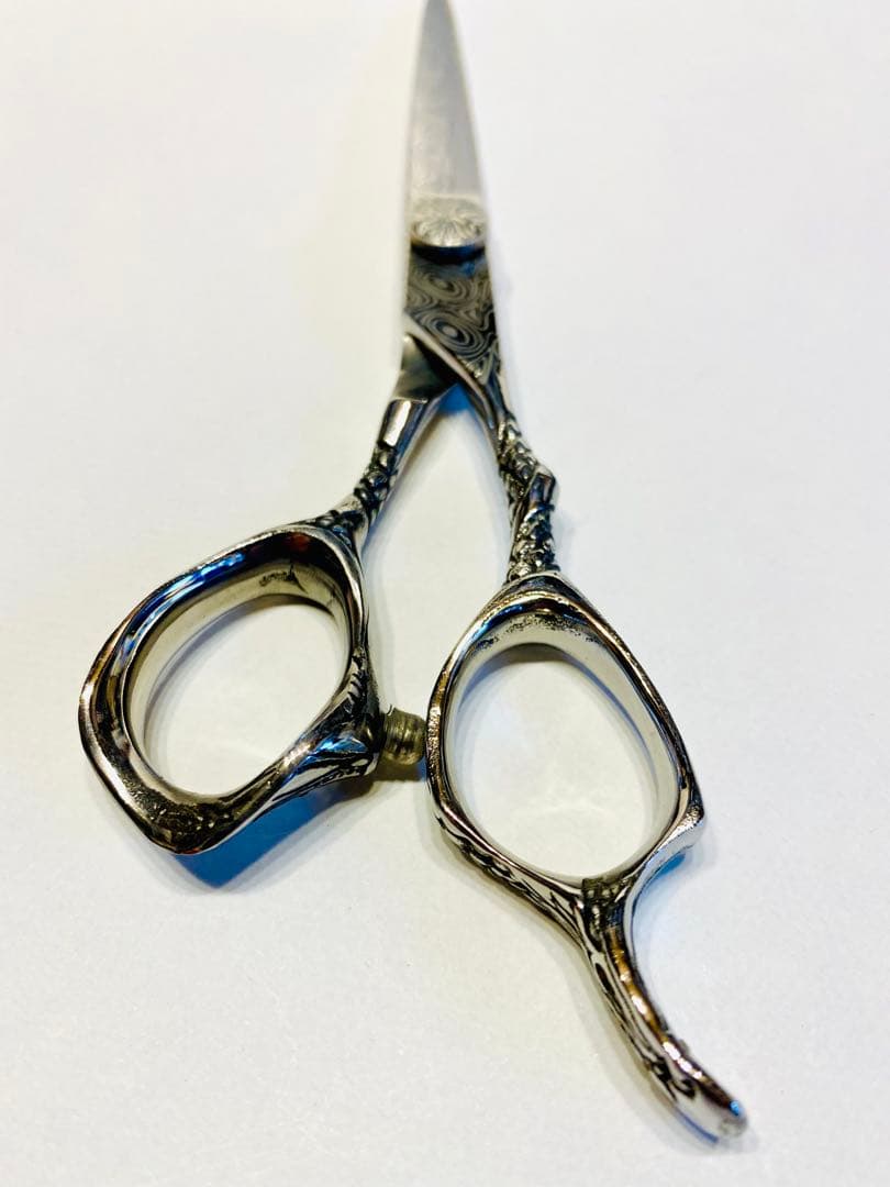 新品 カットシザー セニングシザー ダマスカス柄　25% 理容 美容 理美容 鋏
