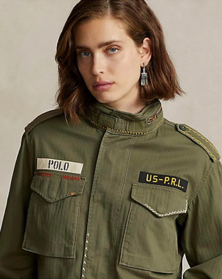 POLO ミリタリージャケット オリーブグリーン