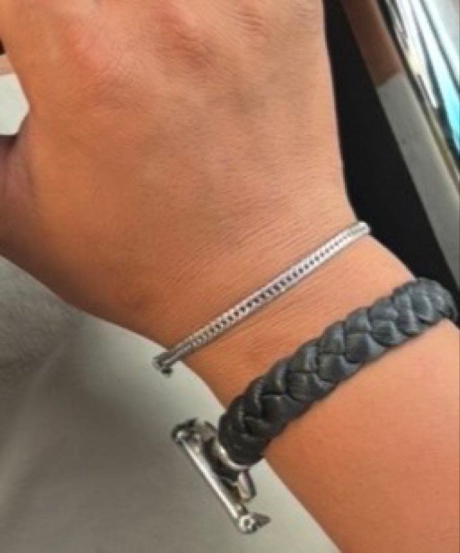 喜平　プラチナ　pt850 6面 Wカット　ブレスレット　18cm