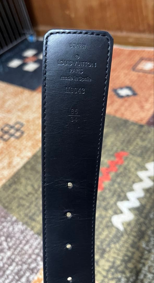 Louis Vuitton ブラック モノグラム ベルト