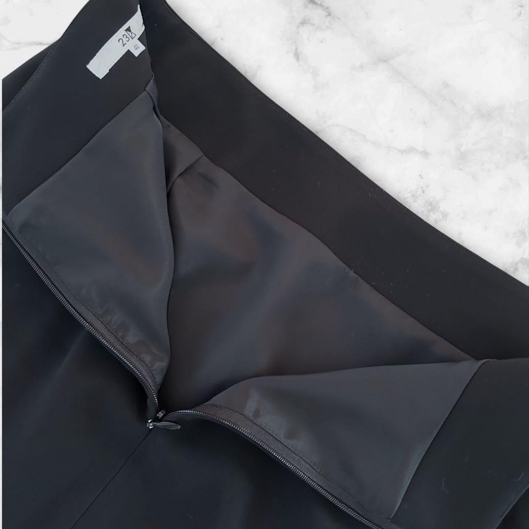 【美品】23区 セットアップ スーツ 3点セット 大きいサイズ 40 L 黒