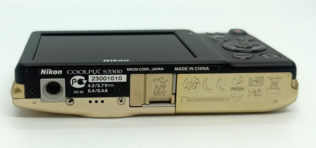 デジタルカメラ Nikon COOLPIX S3300 6X Zoom 16.0 MP Gold