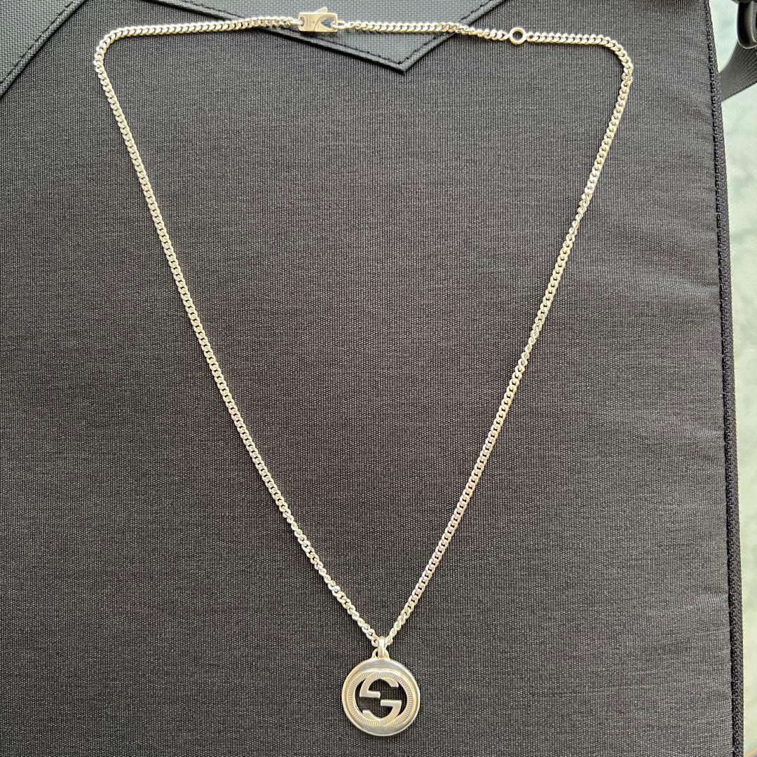 極美品✨グッチ ネックレス インターロッキング ギョーシェ GG SV925