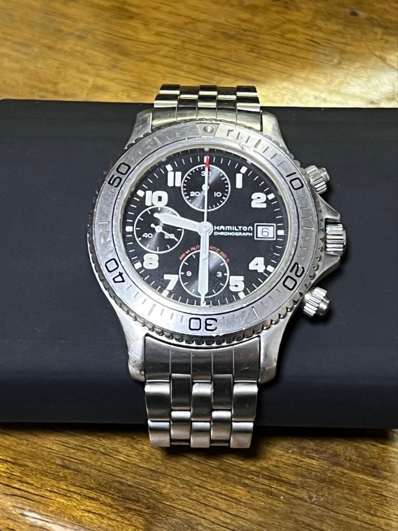 ハミルトン 自動巻き クロノグラフ 中古傷 使用感あり 動作OK 本体のみ