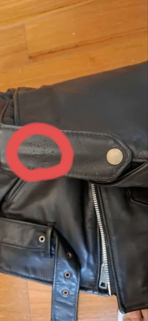 Schott ショット 613 ダブルライダース 36 米国製 星ボタン欠損あり