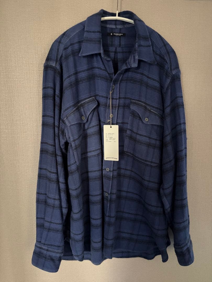 新品　MAATEE&SONS25AW CASHEMERE NEL SHIRTS