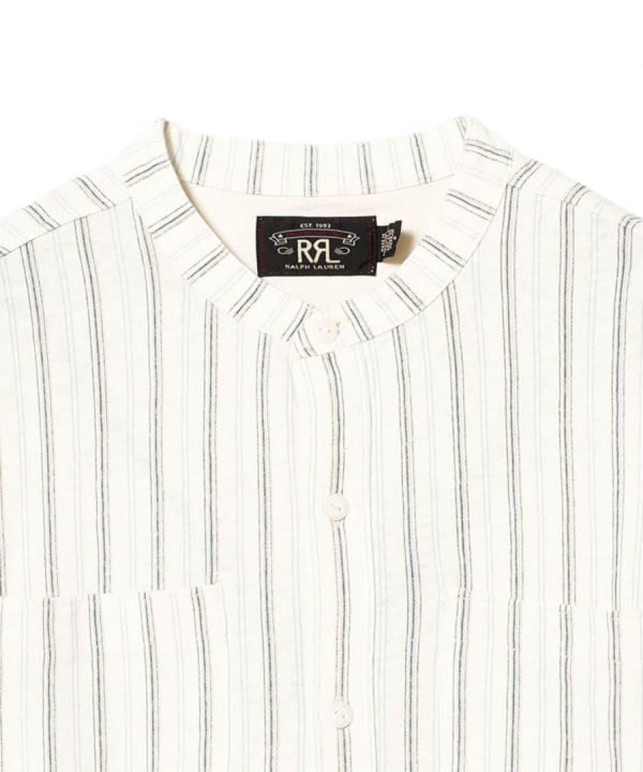 【美品！】RRL Striped Linen-CottonJerseyShirt
