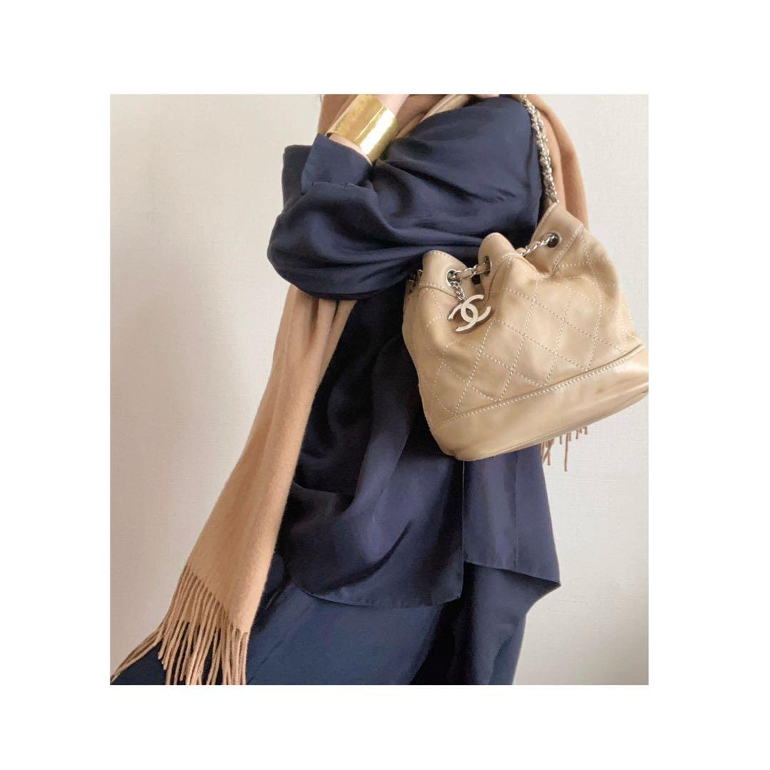 ひまわり 様♡CHANEL マトラッセ　ラムスキン ハンドバッグ　巾着