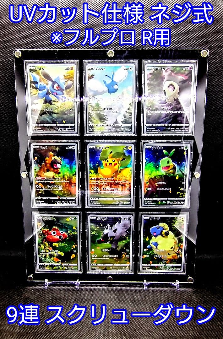 アクリルフレーム 黒【UVカットネジ式9連スクリューダウン】